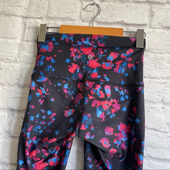 LULULEMON Lululemon Wunder Under Crop Hi-Rise Dandy Digie Porcelaine Black - Picture 9 of 10